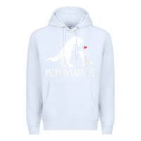 White womens mommysaurus mom and baby dinosaur v neck t shirt Premium Hoodie - linhVisuals