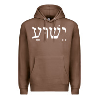Chestnut yeshua jesus in hebrew pullover hoodie Premium Hoodie - linhVisuals