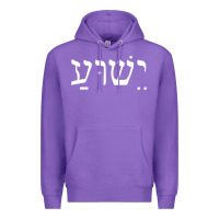 Purple yeshua jesus in hebrew pullover hoodie Premium Hoodie - linhVisuals