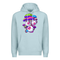 Blue Mist psychedelic mushroom hippie magic fungus shrooms trance rave t shirt Premium Hoodie - linhVisuals