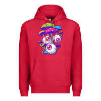 Cardinal psychedelic mushroom hippie magic fungus shrooms trance rave t shirt Premium Hoodie - linhVisuals