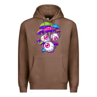 Psychedelic Mushroom Hippie Magic Fungus Shrooms Trance Rave T Shirt Premium Hoodie | Teevron