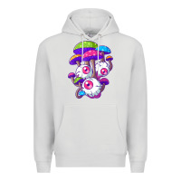 Dove Grey psychedelic mushroom hippie magic fungus shrooms trance rave t shirt Premium Hoodie - linhVisuals