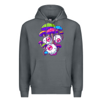 Rock psychedelic mushroom hippie magic fungus shrooms trance rave t shirt Premium Hoodie - linhVisuals