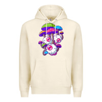 Tofu psychedelic mushroom hippie magic fungus shrooms trance rave t shirt Premium Hoodie - linhVisuals