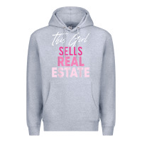 Heather Grey this girl sells real estate realtor real estate agent broker t shirt Premium Hoodie - linhVisuals