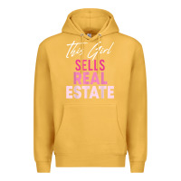 Mustard this girl sells real estate realtor real estate agent broker t shirt Premium Hoodie - linhVisuals