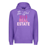 Purple this girl sells real estate realtor real estate agent broker t shirt Premium Hoodie - linhVisuals