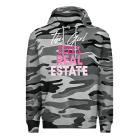 Slate Camo this girl sells real estate realtor real estate agent broker t shirt Premium Hoodie - linhVisuals