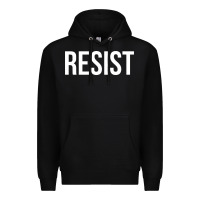 Black resist mens Premium Hoodie - linhVisuals