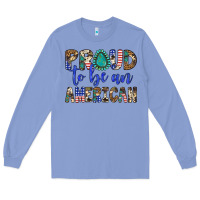 Colony Blue proud to be an american Long Sleeve Tee - Artiststas