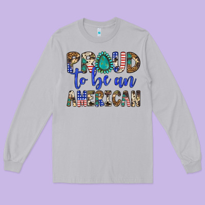 Proud To Be An American Long Sleeve Tee Designed By Artiststas