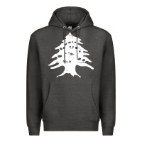 Charcoal Heather retro lebanon cedar lebanese Premium Hoodie - linhVisuals