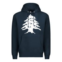Navy retro lebanon cedar lebanese Premium Hoodie - linhVisuals