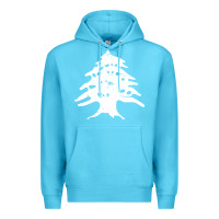 Ocean Blue retro lebanon cedar lebanese Premium Hoodie - linhVisuals