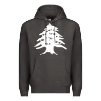 Smoke retro lebanon cedar lebanese Premium Hoodie - linhVisuals