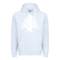 White retro lebanon cedar lebanese Premium Hoodie - linhVisuals