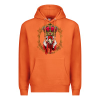 Carrot chicken chick king chicken wearing crown queen chicken animal 228 roos Premium Hoodie - linhVisuals
