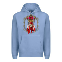 Colony Blue chicken chick king chicken wearing crown queen chicken animal 228 roos Premium Hoodie - linhVisuals