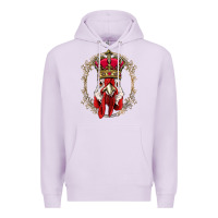 Lilac chicken chick king chicken wearing crown queen chicken animal 228 roos Premium Hoodie - linhVisuals