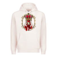 Pale Pink chicken chick king chicken wearing crown queen chicken animal 228 roos Premium Hoodie - linhVisuals