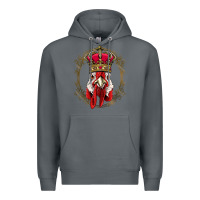 Rock chicken chick king chicken wearing crown queen chicken animal 228 roos Premium Hoodie - linhVisuals