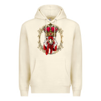 Sandshell chicken chick king chicken wearing crown queen chicken animal 228 roos Premium Hoodie - linhVisuals