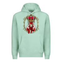 Seafoam chicken chick king chicken wearing crown queen chicken animal 228 roos Premium Hoodie - linhVisuals