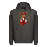 Smoke chicken chick king chicken wearing crown queen chicken animal 228 roos Premium Hoodie - linhVisuals