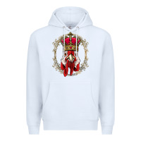 White chicken chick king chicken wearing crown queen chicken animal 228 roos Premium Hoodie - linhVisuals
