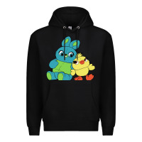 Black bunny and ducky Premium Hoodie - linhVisuals