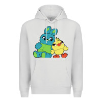 Dove Grey bunny and ducky Premium Hoodie - linhVisuals