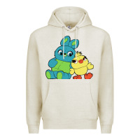 Oatmeal Heather bunny and ducky Premium Hoodie - linhVisuals