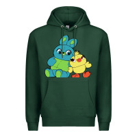 Sports Green bunny and ducky Premium Hoodie - linhVisuals