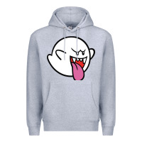 Heather Grey boo Premium Hoodie - linhVisuals