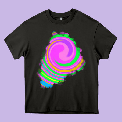 Tie Dye Patch Heavy Core Tee Designed By Ranaportraitstore