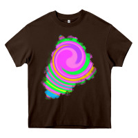 Chocolate Brown tie dye patch Heavy Core Tee - RanaPortraitStore