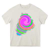 Cream tie dye patch Heavy Core Tee - RanaPortraitStore