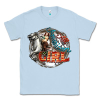 Dusty Blue All American Girl Classic Tee - FaDigitalArtStudio