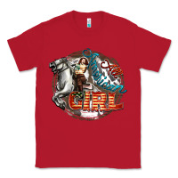 Red All American Girl Classic Tee - FaDigitalArtStudio