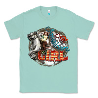 Seafoam All American Girl Classic Tee - FaDigitalArtStudio