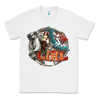 White All American Girl Classic Tee - FaDigitalArtStudio