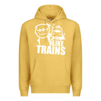 Antique Gold i like trains Premium Hoodie - linhVisuals