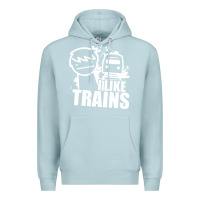 Blue Mist i like trains Premium Hoodie - linhVisuals