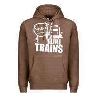 Chestnut i like trains Premium Hoodie - linhVisuals