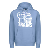 Colony Blue i like trains Premium Hoodie - linhVisuals