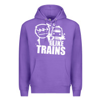 Purple i like trains Premium Hoodie - linhVisuals