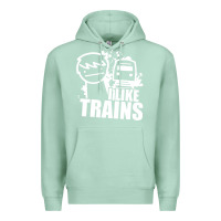 Seafoam i like trains Premium Hoodie - linhVisuals