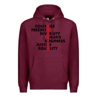 Burgundy anti trump resist Premium Hoodie - linhVisuals