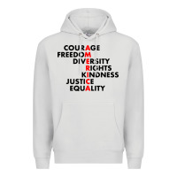 Dove Grey anti trump resist Premium Hoodie - linhVisuals